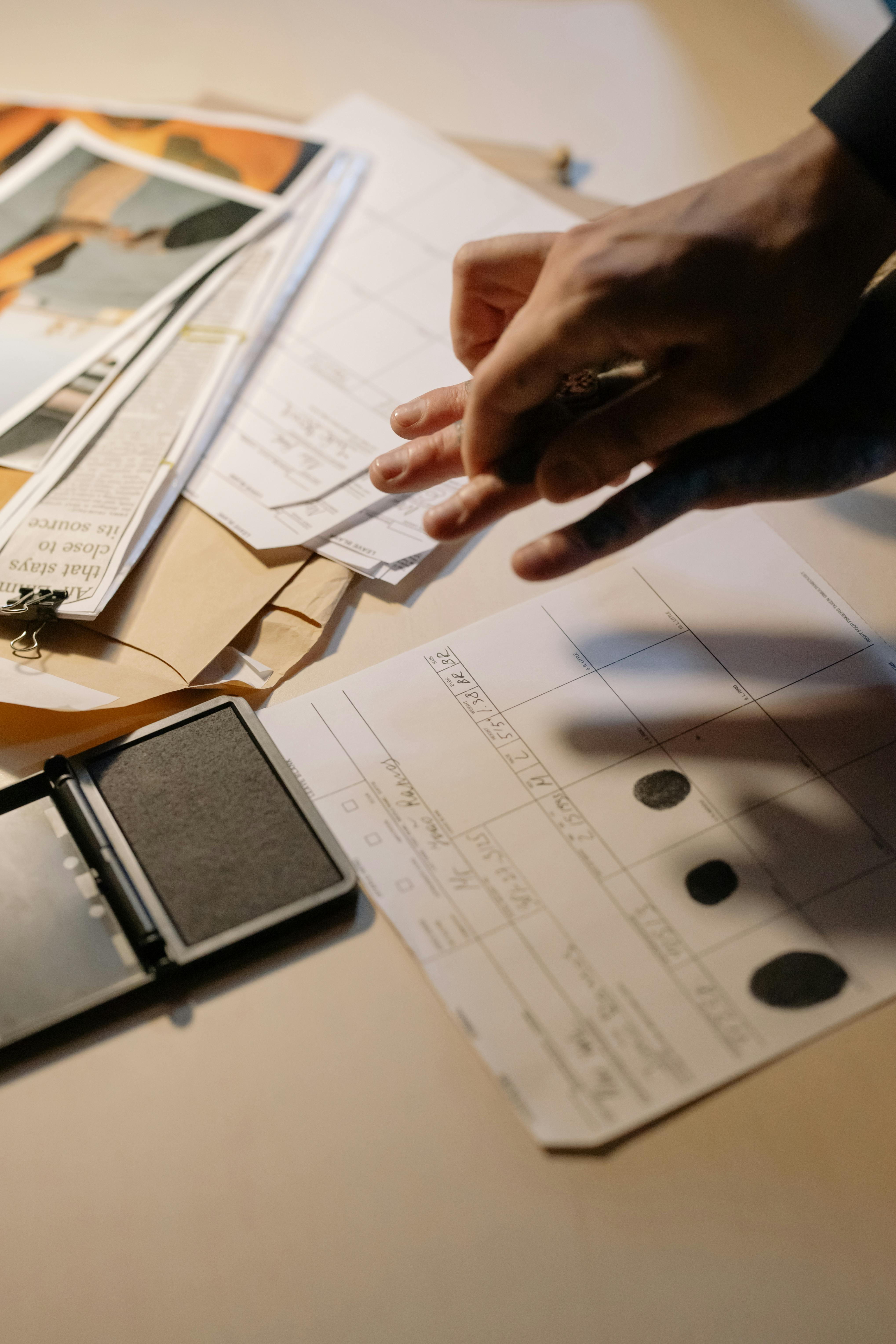 An illustration representing employee background verification. A recruiter examines a profile on a computer screen, displaying details like ID, qualifications, and work history. A magnifying glass, checklist, and verification stamp symbolize the thorough screening process for authenticity and accuracy.